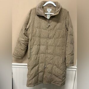 LL Bean Womans Goose Down Jacket Size XL Long Puffer Coat